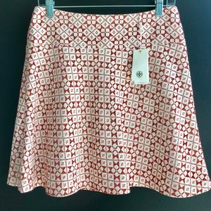 Tory Burch Geometric Tweed Skirt Size 2 NWT